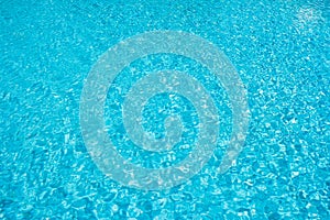 Swimming pool blue water surface