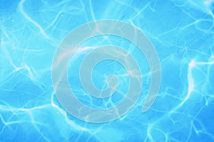 Swimming pool bottom caustics ripple like sea water and flow