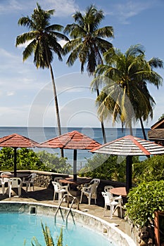 Swimming pool Caribbean Sea Soufriere St. Lucia