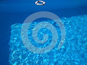 Swimming pool with clear blue water