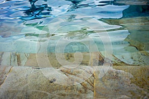 Swimming pool, close up, ripple water effect