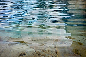 Swimming pool, close up, ripple water effect