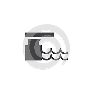 Swimming pool diving platform vector icon