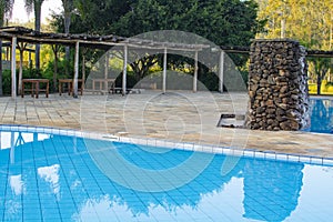 Swimming pool in fazenda, Brazil. Relaxation area