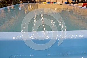 Swimming pool filled with water