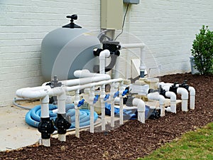 Swimming pool filtration system photo