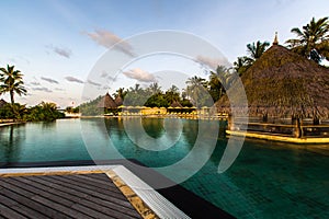 Swimming pool at Four Seasons Resort Maldives at Kuda Huraa