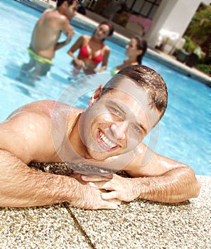 Swimming pool friends.