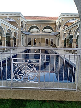 Swimming pool and garden court Residency bldg