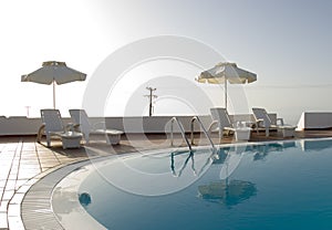 Swimming pool greek island