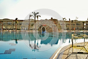 Swimming pool of Hilton Sharks Bay Hotel