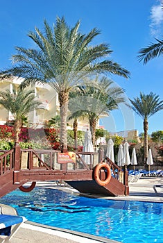 Swimming pool of Hilton Sharks Bay Hotel