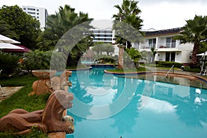 Swimming pool in hotel