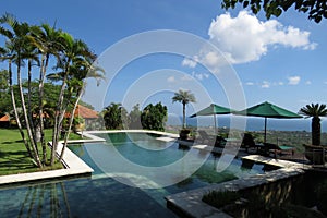 Swimming pool in hotel of bali