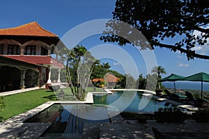 Swimming pool in hotel of bali