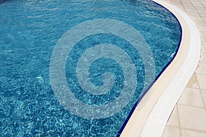 Swimming pool at hotel close up