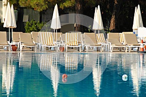 Swimming pool in hotel resort