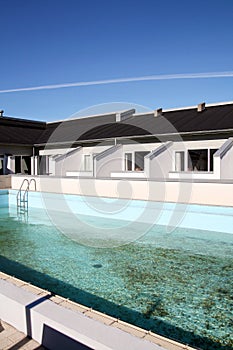 Swimming pool and houses