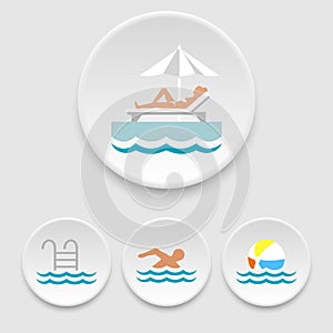 Swimming-pool icons