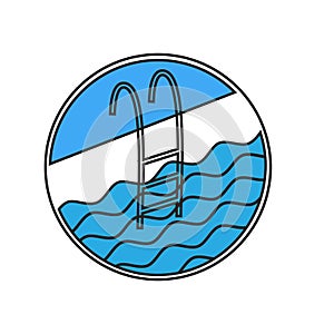 Swimming pool ladder icon