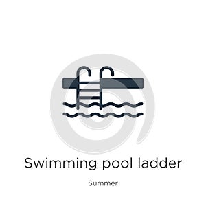 Swimming pool ladder icon vector. Trendy flat swimming pool ladder icon from summer collection isolated on white background.