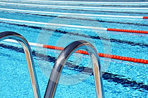 Swimming pool lane Ropes and ladder