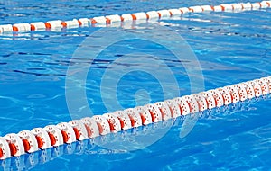 Swimming pool with lanes