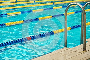 Swimming pool lanes, a symbol of sport and the Olympics