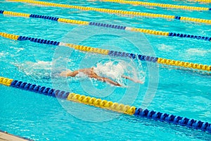 Swimming pool lanes, a symbol of sport and the Olympics