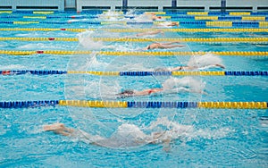 Swimming pool lanes, a symbol of sport and the Olympics