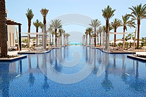 Swimming pool of the luxury hotel
