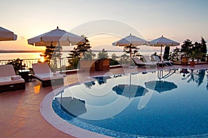 Swimming pool of luxury hotel