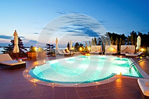 Swimming pool of luxury hotel