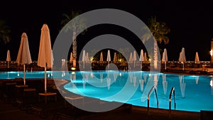 Swimming pool at the luxury hotel