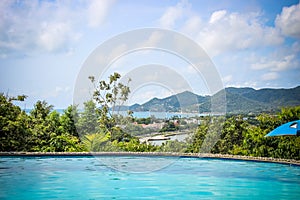 Swimming pool of luxury hotel, Koh Samui Thailand