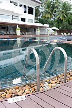 Swimming pool. Luxury hotel in Pattaya, Thailand. Summer beach vacation