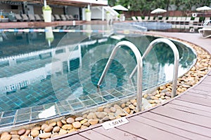 Swimming pool. Luxury hotel in Pattaya, Thailand. Summer beach vacation