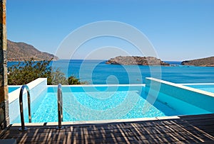 Swimming pool by luxury villa