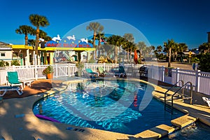 Swimming pool at the Magic Beach Hotel in Vilano Beach, Florida. photo
