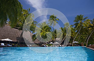 Swimming pool in Maledives