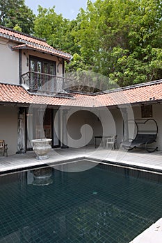 with swimming pool in the middle