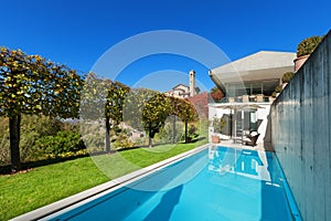 Swimming pool of a modern house