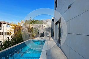 Swimming pool of a modern house