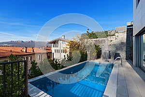 Swimming pool of a modern house