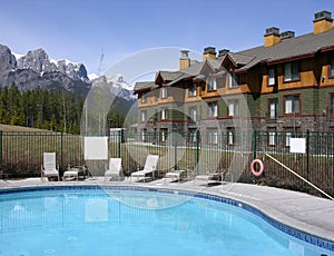 Swimming pool in the mountains