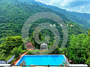 Swimming pool in the mountains