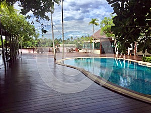 Swimming Pool near the Mae Klong River at Thailand