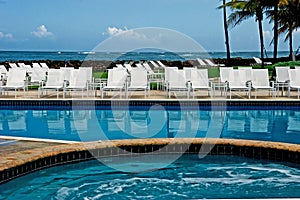 Swimming pool near ocean