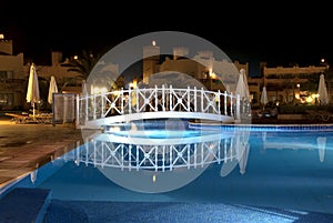 Swimming pool by night