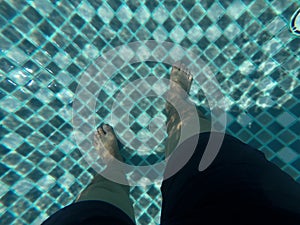 Swimming pool for physical therapy for elderly patients with chronic illnesses